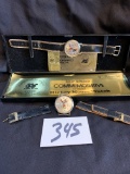 pair of Walt Disney Commemorative OFFICIAL Mickey Mouse watches 50 Happy Years in original BRADLEY W