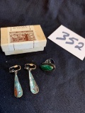 vintage Southwest Ring and pair of earrings with box Pieken's On The Mall Boulder Colorado