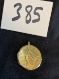 1854 gold coin charm copy