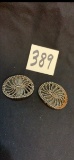 pair of 1800s Victorian shoe buckles made in France