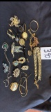 huge lot of Vintage and Mid Century Jewelry Estate items Sterling not sure about Gold