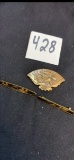 antique Far East brooch set unknown metals but very old