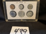 1962 US Proof Set Philadelphia Coin Mint set Silver Ben Franklin Half Dollar Washington Quarter Dime