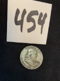 1960 Ben Franklin SILVER HALF DOLLAR coin very good condition