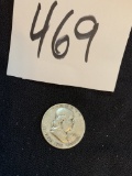 1951 Ben Franklin SILVER HALF DOLLAR coin very fine condition