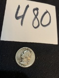 1945 SILVER Washington quarter coin very good condition