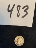 1951 SILVER Washington quarter coin very good condition