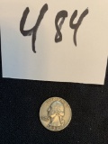 1958 SILVER Washington quarter coin very good condition