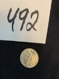 1945 Walking Liberty Silver Half Dollar Coin very fine condition