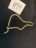 Beautiful MID CENTURY Art Deco costume jewelry necklace EMERALDS