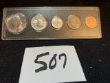1964 US SILVER John F. Kennedy Half Dollar Quarte Mint Set complete