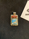 S E Sterling Navajo Turquoise pendant charm 10 grams