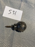 Victorian antique STERLING Cane Topper with bird engraving