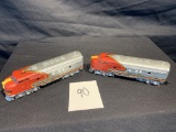 Pair Of Sante Fe Ho Scale Locomotives A And B Excellent Condition