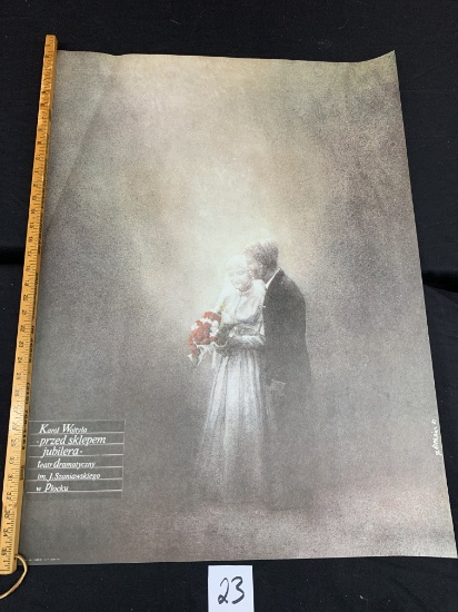 1981 Przed Sklepem Jubilera Karol Wojty?A - Jan Jaromir Aleksiun Original Polish Teatr Poster
