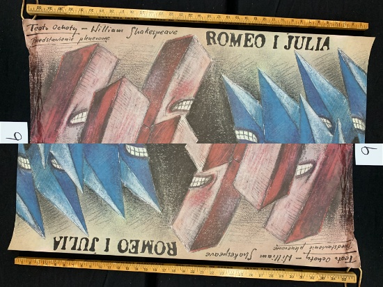 Teatr Ochoty - William Shakespeare - Predstacnenie Plenevowe Polish Theatre Poster Romeo & Juliet