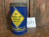 Rare Goodyear Ready Cut Beveled Patches Garage Size Made In Usa Advertising Tin