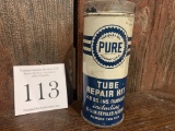 The Pure Oil Company Tube Repair Kit Antique Hard To Find Advertising Tin