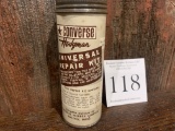 Antique Converse Hodgman Universal Repair Kit Advertising Tin