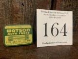 Antique Watson Auto Fuses Advertising Tin