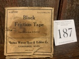 Antique Black Friction Tape Boston Woven Hose & Rubber Co. Cambridge Ma Advertising