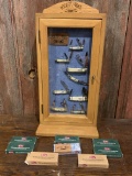 Rare Case Xx Pocket Worn Knives Display With 8 W.R. Case & Sons Cutlery Co. Knives In Original Boxes