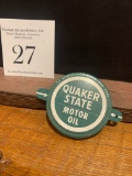 Antique Quaker State Motor Oil Metal Advertising Cap