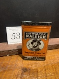 Antique Sir Walter Releigh Smoking Tobacco For Pipe And Cigarettes Advertising Tin