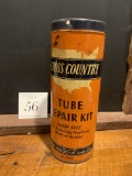 Large Cross Country Sears & Roebuck And Co. Tube Repair Kit No. 1043 Advertising Tin