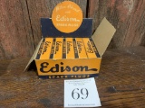 Nos Antique 1930s Edison Spark Plug Store Counter Box Full Of Edison 56 Spark Plugs Vintage Advertis