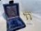 Hebrew Brass Chai Symbol In Blue Box 