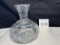 Large Signed Cut Crystal Glass Decanter