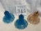 Three Colored Glass Victorian Curtain Tie Backs