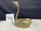 Large Brass Antique Swan Paperweight