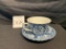 Antique Geisha Girl Blue White Cup And Saucer