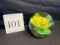 Art Glass Yellow Flower Paperweight