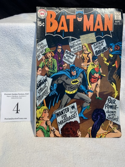 Batman Comic Book #214 August 1969 Dc