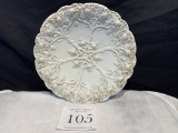 Rare Meissen Antique White Porcelain Plate
