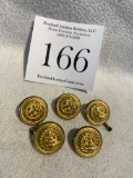 Five Us Navy Buttons