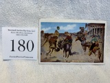 Cowboy Race With Wild Bronchos Frontier Days Cheyenne Wyoming Postcard 1945
