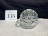 Vintage Lead Cystal Turle Paperweight
