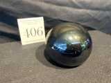 Welch Unusual Iredescent Glass Paperweight