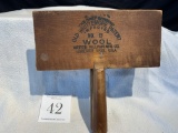 Antique Watson-williams No. 8 Wool Old Whittemore Patent Wood Wool Brush
