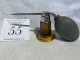 Antique Art Deco Amber Deville Perfume Spray Bottle 1920s