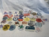 Huge Lot Of Political & Automotive Pin Buttons 1970s-90s Saginaw Michigan Area