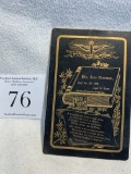 1892 Memorial Cards G. S. Utter & Co. Chicago Holy Bible Mrs. Jane Sherman Died Dec. 22 1892 Aged 55