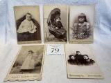 1884 Photographs Port Huron Michigan J. M. White Photographer Group Of 5 Babies And Children