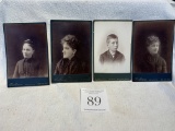 Group Of 4 Women Photographs 1880s Collurn 500 Third Street Bay City Michigan