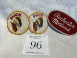 Three Vintage Automotive Patches Buick Rochester Midland
