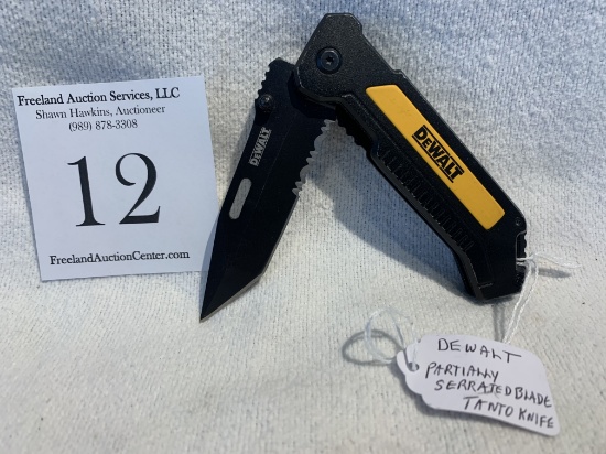 Dewalt Partially Serrated Tanto Blade Knife